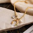 Fortuna Horseshoe Charm Necklace
