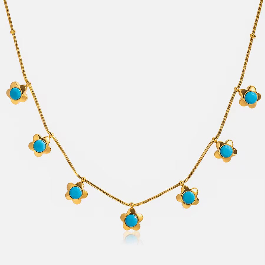 Blue Flower Necklace