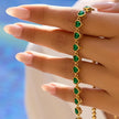 Green Heart Tennis Bracelet