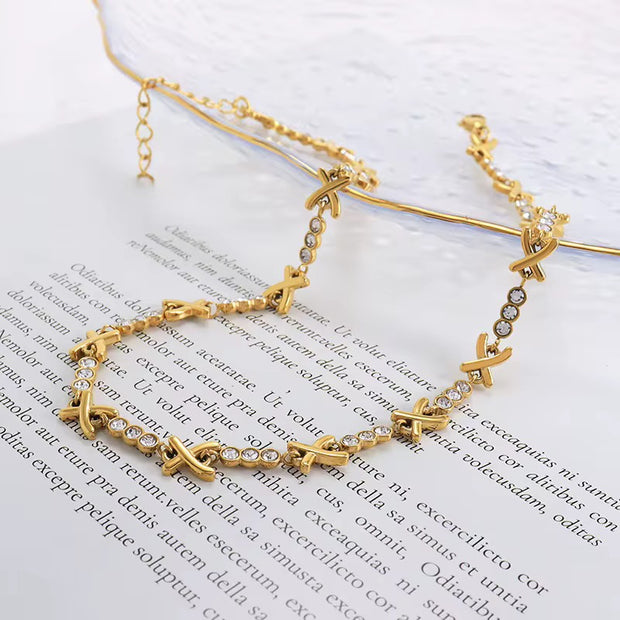 X Tennis Necklace