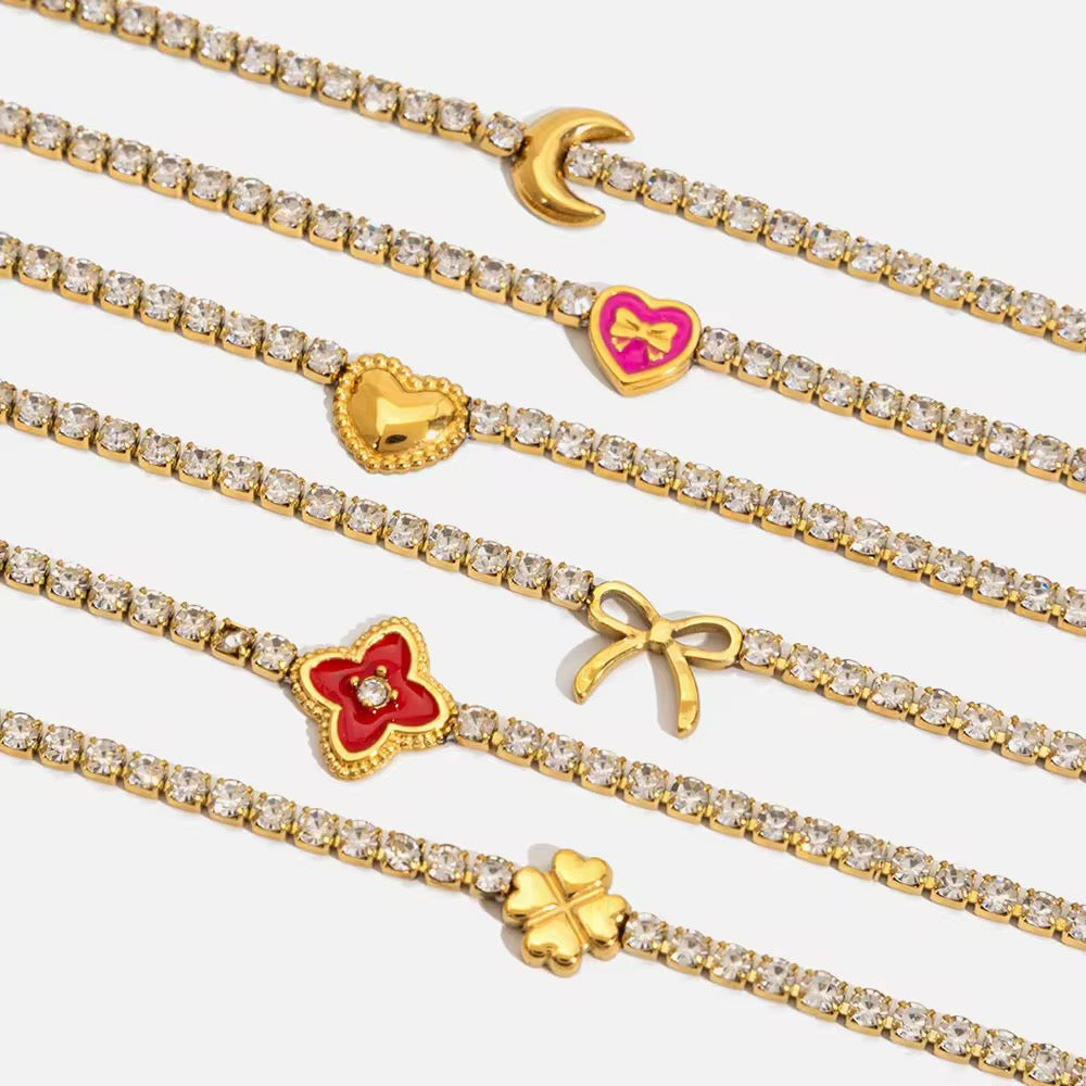 Tennis Bow Bracelet