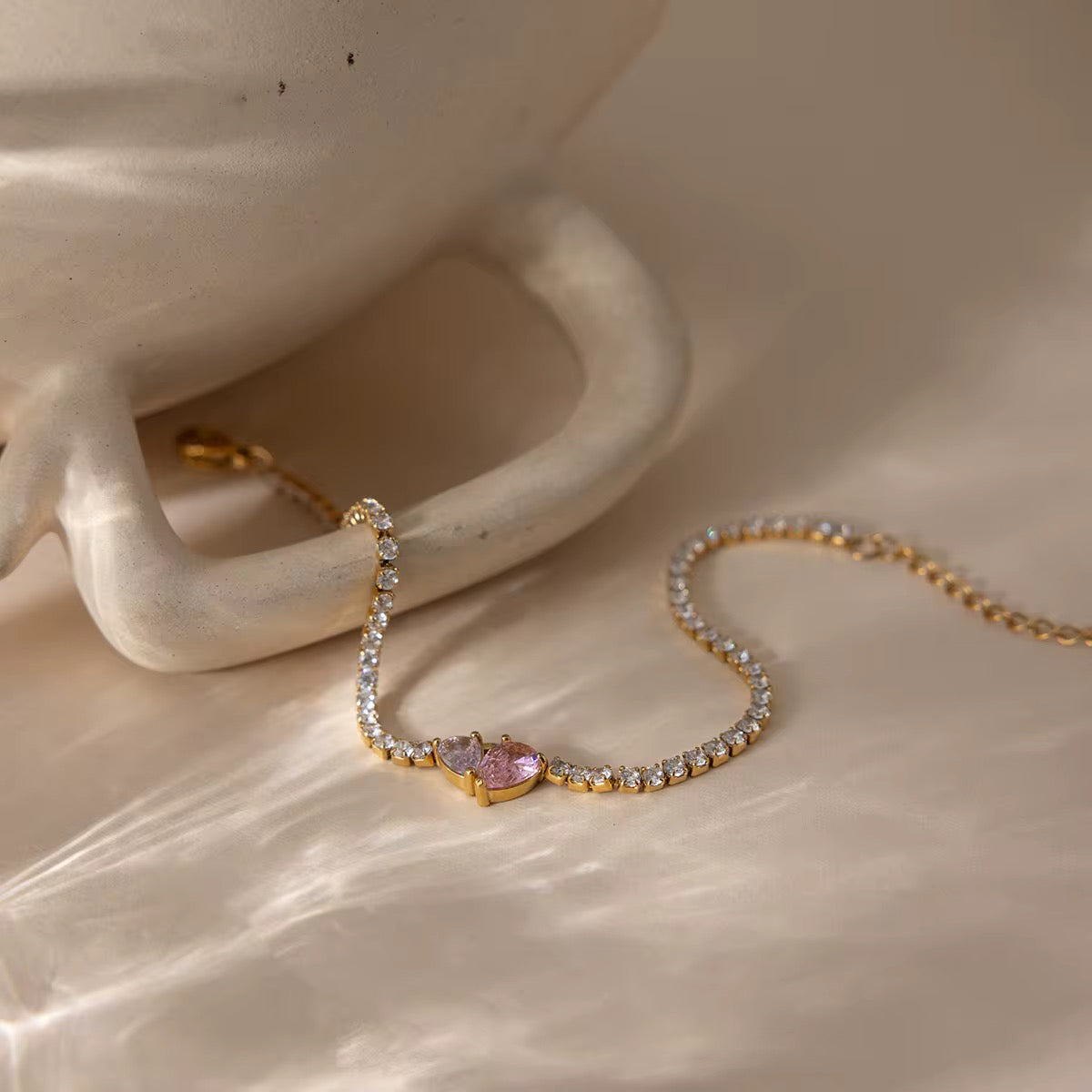 Sweet Pink Heart Bracelet