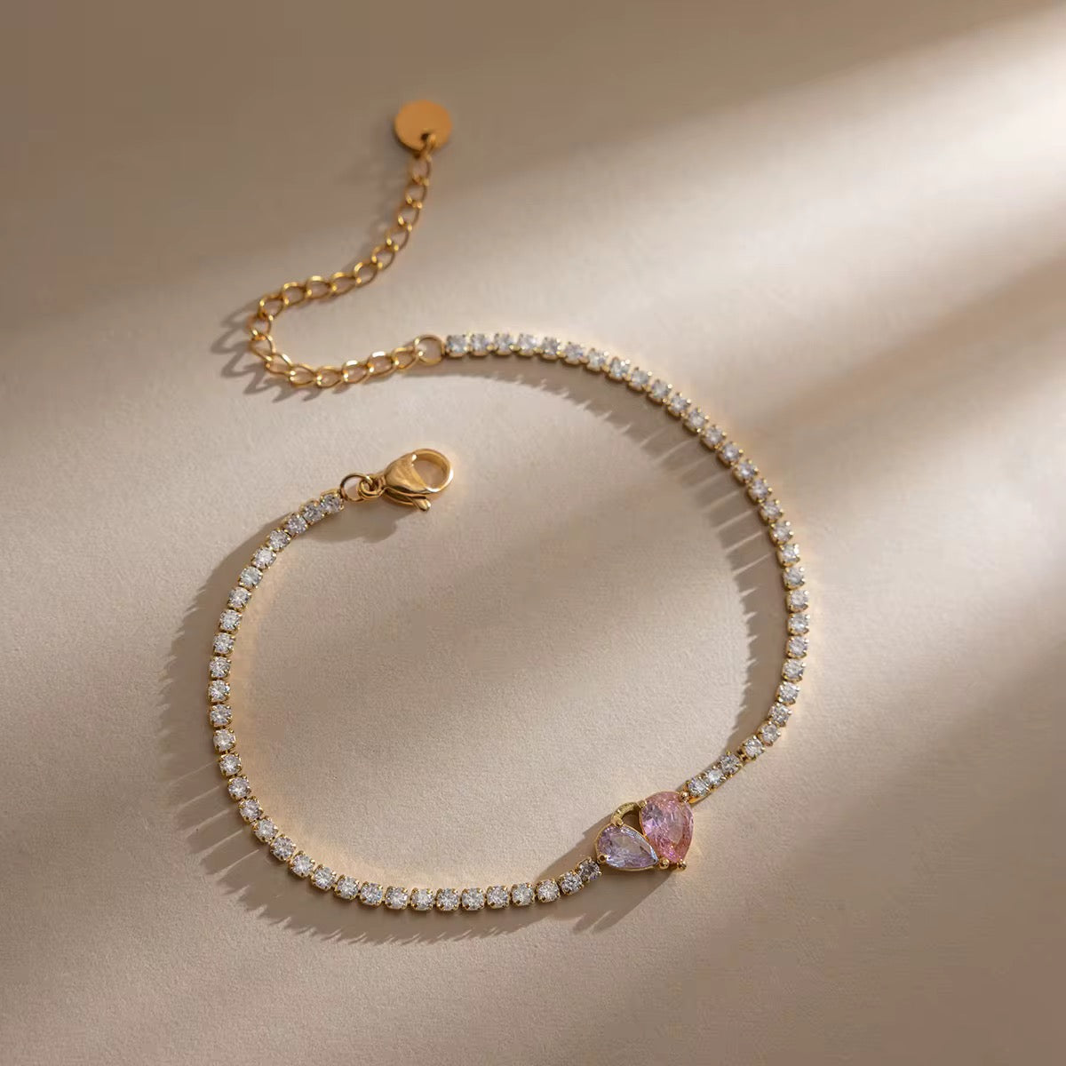 Sweet Pink Heart Bracelet
