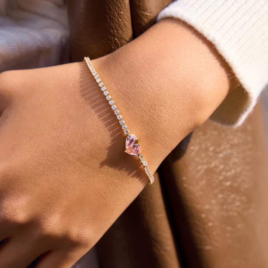 Sweet Pink Heart Bracelet