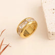 White Square cut Ring