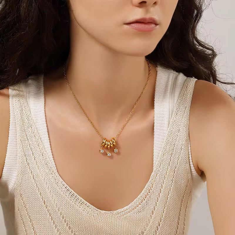 Rhinestone Pendant Necklace