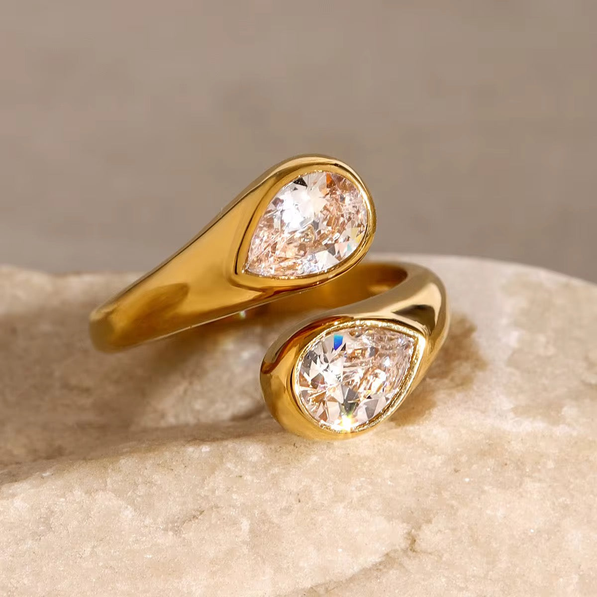 Double Water drop Ring
