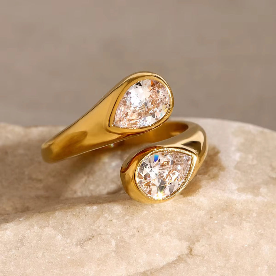 Double Water drop Ring