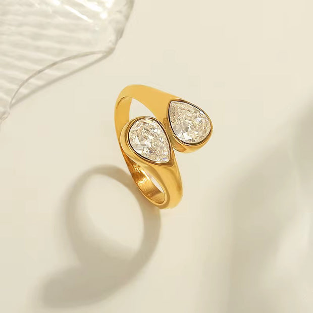 Double Water drop Ring
