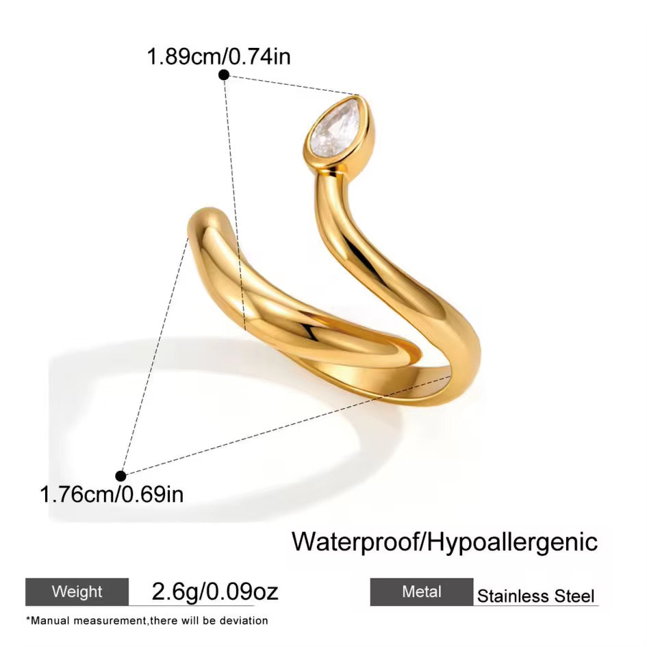 Snake Drop Ring