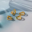 Clear Huggie Earrings