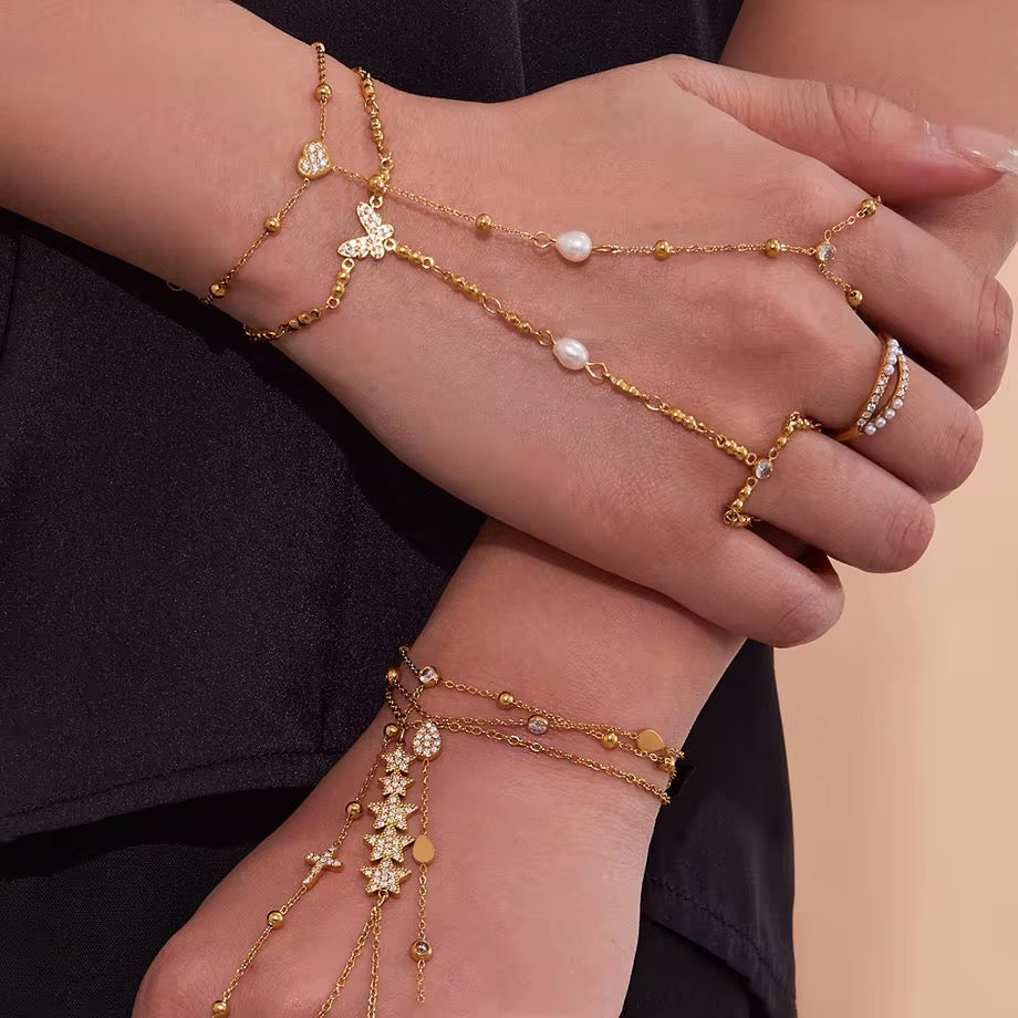 Butterfly Finger chain Bracelet