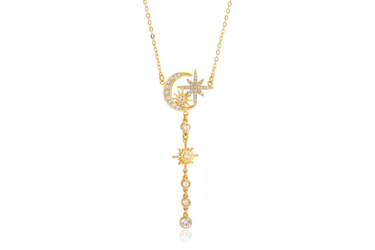Moon Star Fall Necklace