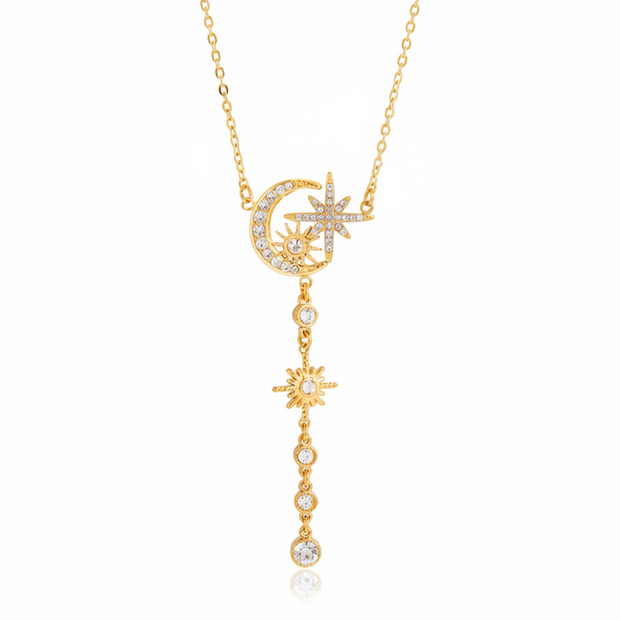 Moon Star Fall Necklace