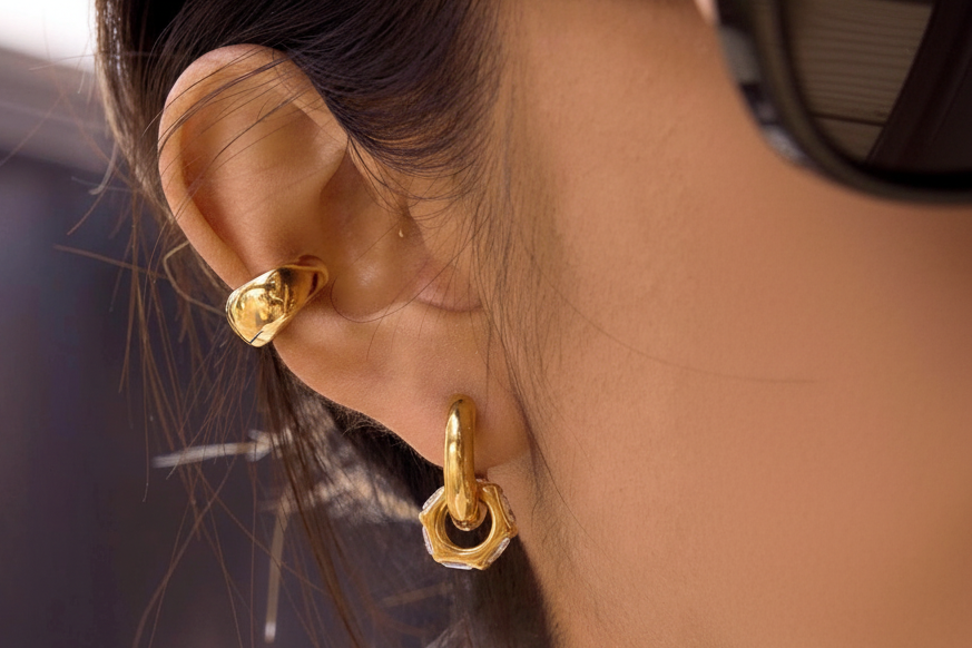 Crystal Drop Hoops