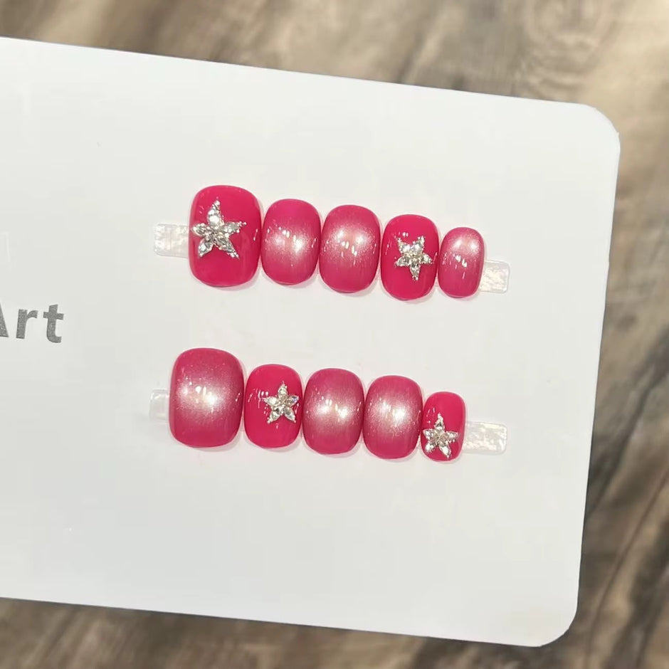 Pink Cat eye with stones