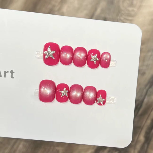 Pink Cat eye with stones